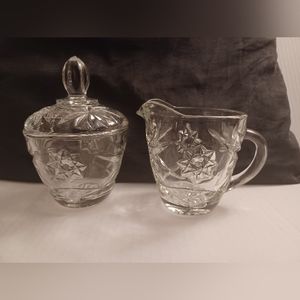 4/$60 Textured Glass Sugar & Creamer Set (3 pc.)